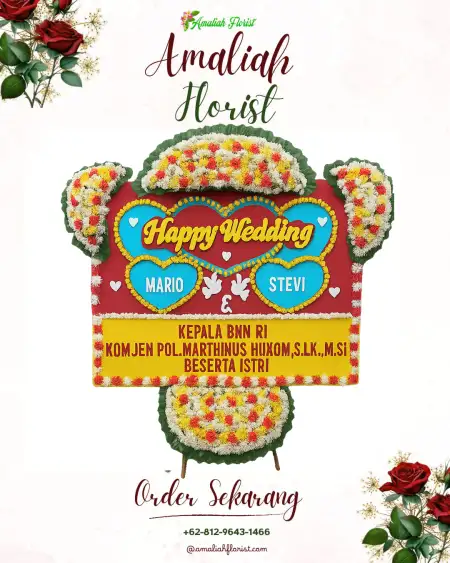 Papan Bunga Pernikahan The Lodge Maribaya Lembang